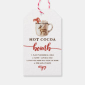 クリスマスホットココア爆弾チョコレートメッセージカード ギフトタグ (裏面)