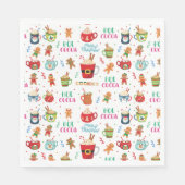 クリスマスホットココア、ジンジャークッキー スタンダードランチョンナプキン (正面)