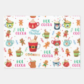 クリスマスホットココア、ジンジャークッキー ラッピングペーパーシート (正面3)