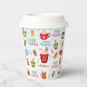 クリスマスホットココア、ジンジャークッキー 紙コップ (裏面)