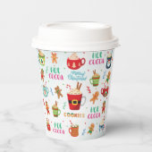 クリスマスホットココア、ジンジャークッキー 紙コップ (正面)