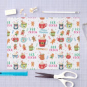 クリスマスホットココア、ジンジャークッキー 薄葉紙 (クラフト)