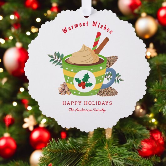 クリスマスホットチョコレートカップクリスマス オーナメントカード