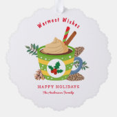 クリスマスホットチョコレートカップクリスマス オーナメントカード (裏面)