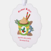 クリスマスホットチョコレートカップクリスマス オーナメントカード (左)