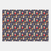 クリスマスホットチョコレートキャンディーケーンジンジャーパン ラッピングペーパーシート (正面2)