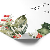 クリスマスホットチョコレートバーシグネチャードリンクサイン ポスター (角)