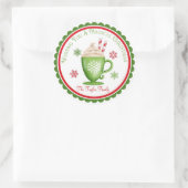 クリスマスホットチョコレートホリデーシール ラウンドシール (バッグ)