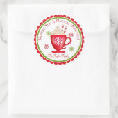 クリスマスホットチョコレートホリデーシール ラウンドシール (バッグ)