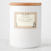 クリスマスホットチョコレートミックス小さな動物ジンガム フードラベル (正面)