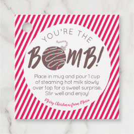 クリスマスホットチョコレート爆弾ギフトラベル フェイバータグ