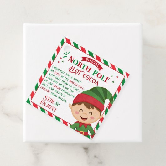 クリスマスホットチョコレート爆弾ギフトラベル 子供へ フェイバータグ (インサイチュ)