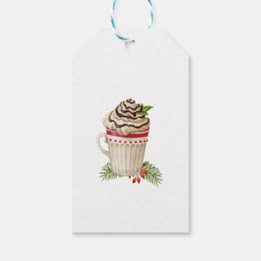 クリスマスホットチョコレート爆弾ラベル ギフトタグ (裏面)
