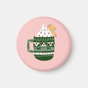 クリスマスホットチョコレート金ゴールド マグネット
