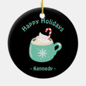クリスマスホットチョコレート セラミックオーナメント (裏面)