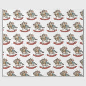 クリスマスホビーホースの女の子たち ラッピングペーパー (フラット)