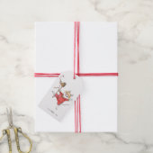 クリスマスホビーホースマウスギフトラベル ギフトタグ (より糸付き)