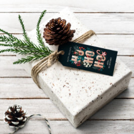 クリスマスホホホホホリー枝キャンディーケーン ギフトタグ