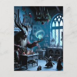 クリスマスホラークランプスAIがアートを生み出した ポストカード