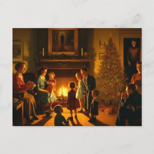 クリスマスホラーレトロヴィンテージ ポストカード (正面)