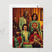 クリスマスホラーレトロ1970年エラファミリーポートレート ポストカード (正面/裏面)