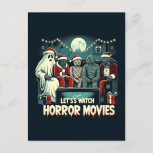 クリスマスホラー映画の友達 ポストカード