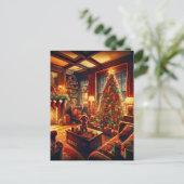 クリスマスホラーAIがアートを生成 ポストカード (スタンド正面)