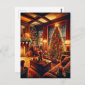 クリスマスホラーAIがアートを生成 ポストカード (正面/裏面)