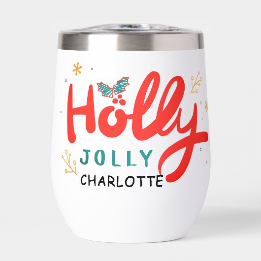 クリスマスホリすてきーおもしろい冬パーソナライズされた名 (正面)