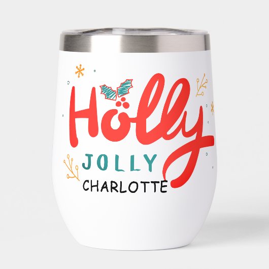 クリスマスホリすてきーおもしろい冬パーソナライズされた名 (背面)