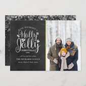 クリスマスホリすてきーのスクリプトChalkboardの写真 シーズンカード (正面/裏面)