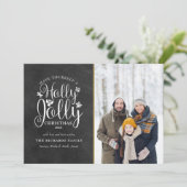 クリスマスホリすてきーのスクリプトChalkboardの写真 シーズンカード (スタンド正面)