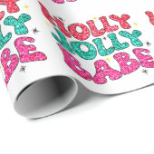 クリスマスホリすてきーのベモダンブグリッタースクリプト ラッピングペーパー (ロールコーナー)