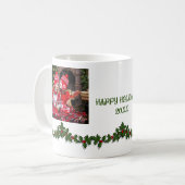 クリスマスホリカスタマイズティフォトコーヒーマグ コーヒーマグカップ (正面左)