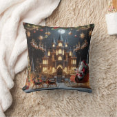 クリスマスホリディスロー クッション (ブランケット)