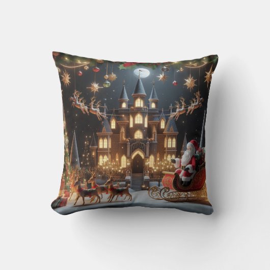 クリスマスホリディスロー クッション (正面)