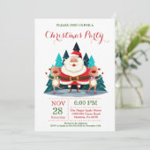 クリスマスホリディパーティの招待状サンタクロース 招待状 (スタンド正面)