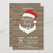 クリスマスホリディパーティの招待状サンタクロース 招待状 (正面/裏面)