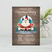 クリスマスホリディパーティの招待状サンタクロース 招待状 (スタンド正面)