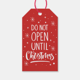 クリスマスホリデイまで開かないレタリング ギフトタグ