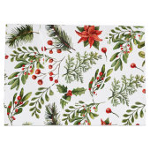 クリスマスホリデイズパインレッドベリーボタニカル ラージペーパーバッグ (裏面)