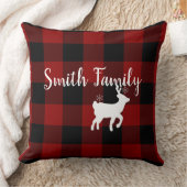 クリスマスホリデイディアオンバッファロープレイドカスタム クッション (ブランケット)