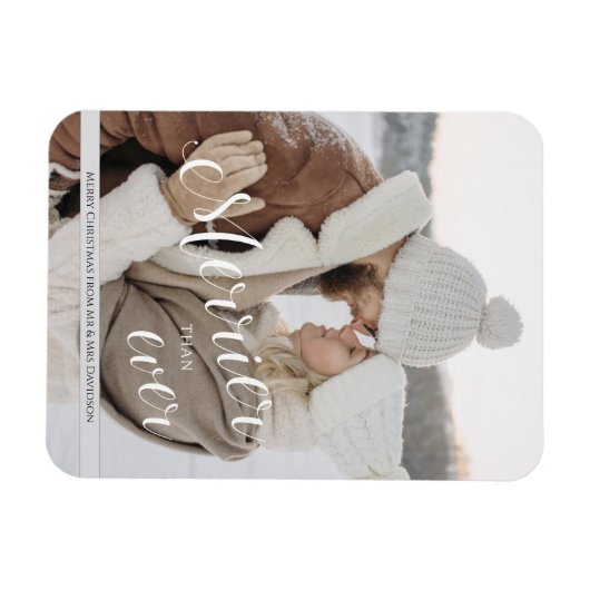 クリスマスホリデメリーーズ以前よりもフォトホリデー マグネット (横)