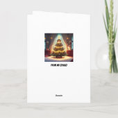 クリスマスホリデーおもしろいツリーを点灯 カード (裏面)