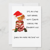 クリスマスホリデーおもしろい引用文小妖精や小人パーティー 招待状 (正面)