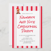 クリスマスホリデーおもしろい引用文小妖精や小人パーティー 招待状 (裏面)