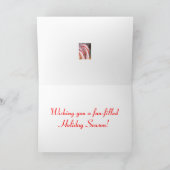 クリスマスホリデーおもちゃ列車グリーティングカード シーズンカード (内部)