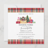 クリスマスホリデーお気に入りのズ用品素朴販売 招待状 (正面)