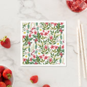 クリスマスホリデーお洒落フローラベリーパーティー スタンダードカクテルナプキン (インサイチュ)