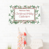 クリスマスホリデーお祝いつる-'パーティー 横断幕 (インサイチュ)